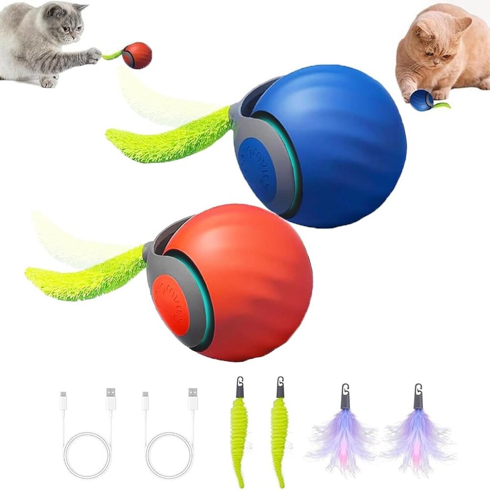 Innovative Turbo Tail Cat Toy: Interactive Rolling Ball - Fun for Indoor Cats